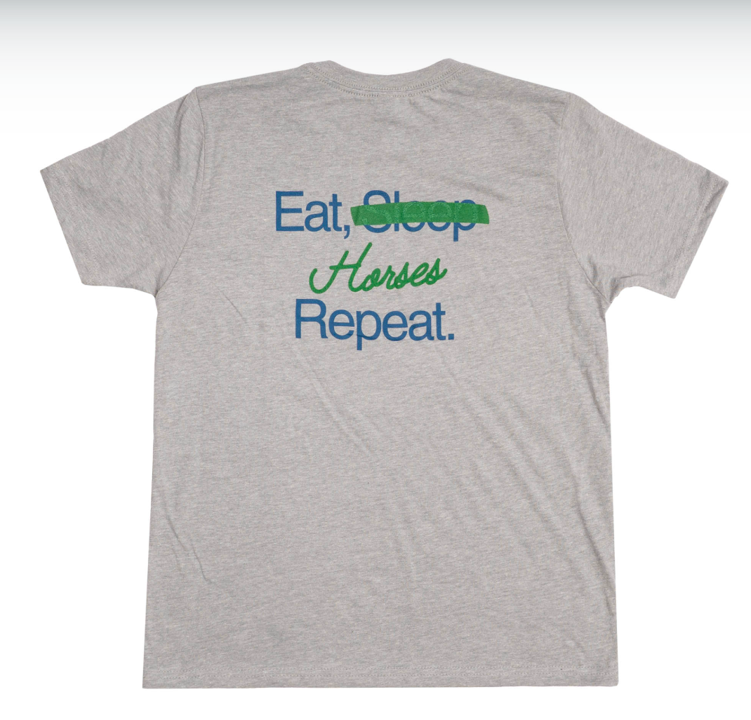 Youth AHA Eat, Horses, Repeat Tee - Gray