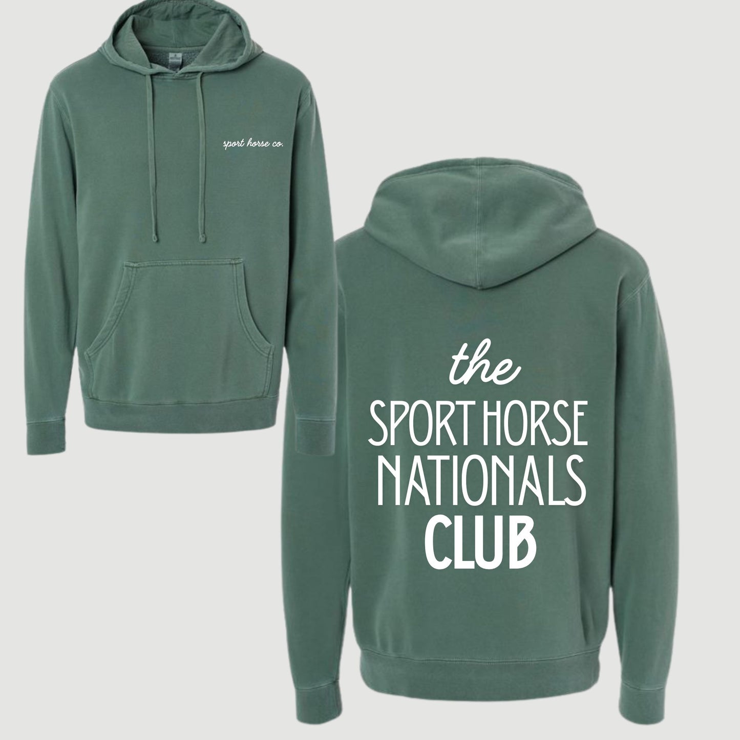 Unisex Green Hoodie SHN The Sport Horse Club