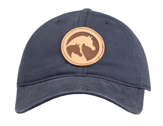 AHA NAVY CAP W/ LEATHER PATCH
