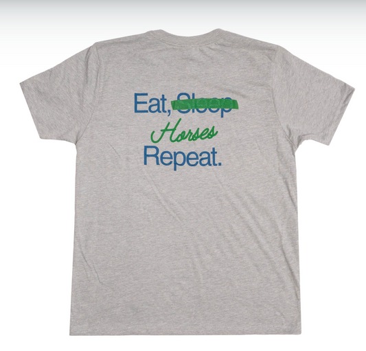 Youth AHA Eat, Horses, Repeat Tee - Gray